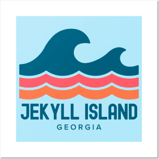 Jekyll Island Georgia Vintage Wave Posters and Art